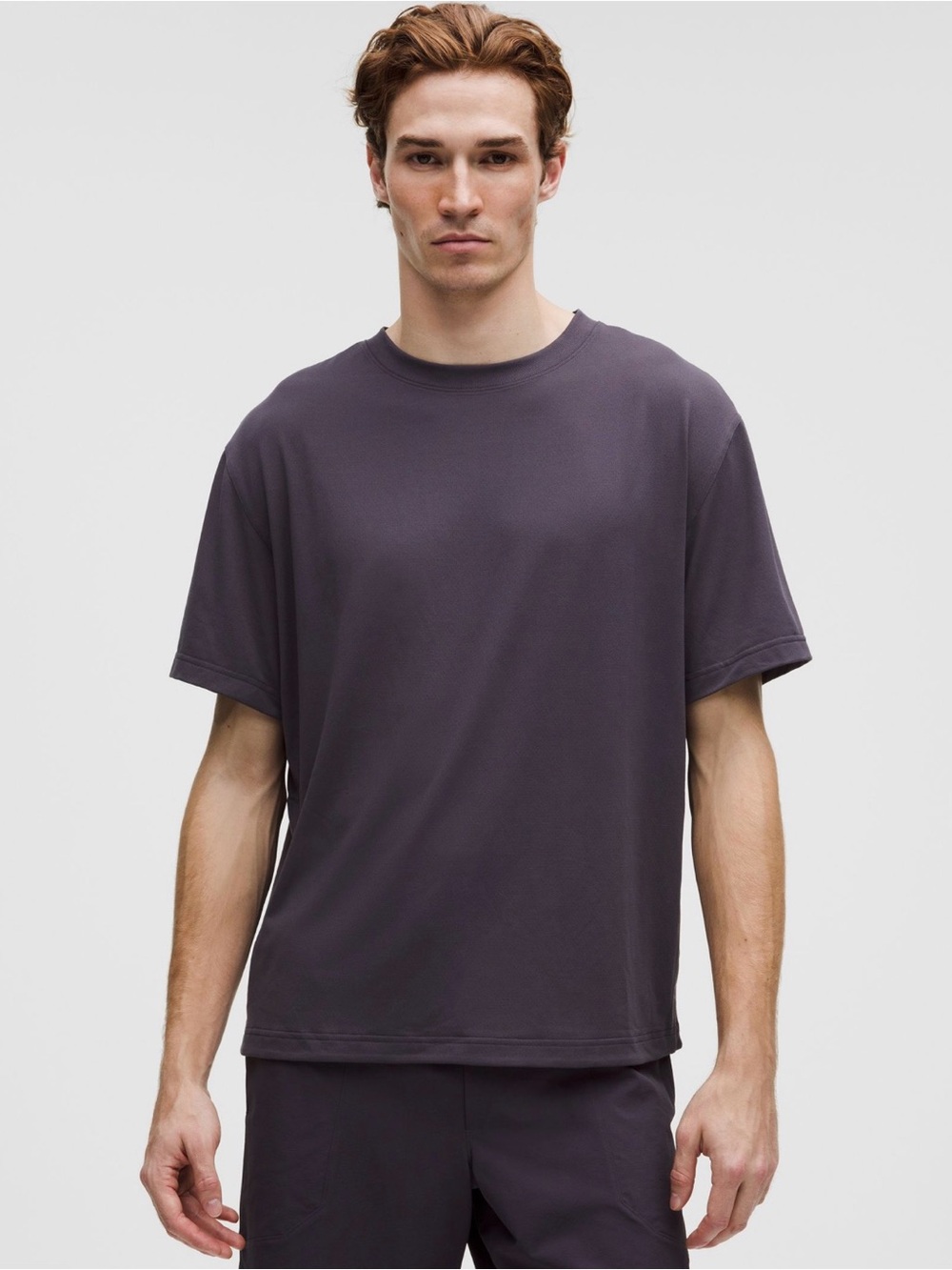 Lululemon EasySet Training Short Sleeve Shirt Men’s L Atmospheric Purple NWT